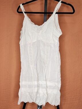 Johnny Was White Eyelet Lace Slip Chemise